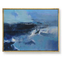 Load image into Gallery viewer, Deep Blue Sea Abstract Painting Oversized Living Room Painting Np047