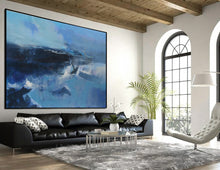 Load image into Gallery viewer, Deep Blue Sea Abstract Painting Oversized Living Room Painting Np047