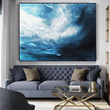 Load image into Gallery viewer, Blue Sky Abstract Oil Painting Oversized Canvas Paintings Np044