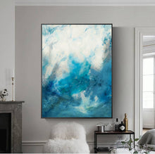 Load image into Gallery viewer, Blue Sky And White Cloud Canvas Abstract Painting Gp032