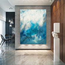 Load image into Gallery viewer, Blue Sky And White Cloud Canvas Abstract Painting Gp032