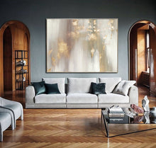 Load image into Gallery viewer, Gold Beige Abstract painting Minimalist Style Acrylic Painting Gp019