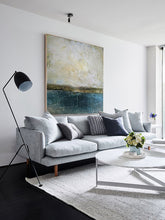 Load image into Gallery viewer, Beige Sky Landscape Canvas Painting,Sunset Painting Np052