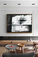 Load image into Gallery viewer, Black And White Abstract Wall Painting For Living Room Ap019