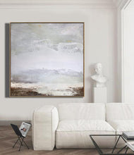Load image into Gallery viewer, Large Beige Abstract Landscape Painting Bright Brown Painting Ap012