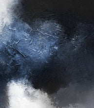 Load image into Gallery viewer, Blue Abstract Art Black And White Painting Blue Grey Canvas Art Ap031