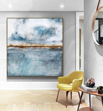 Load image into Gallery viewer, Large Original Sea Landscape Oil Painting Sky Landscape Painting Np055