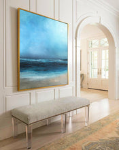 Load image into Gallery viewer, Original Sea Level Blue Oil Painting Light Blue Sky Oil Painting Dp132