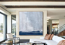 Load image into Gallery viewer, Deep Blue Grey Sky Abstract Painting Beautiful Canvas Wall Art Np046