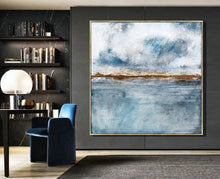 Load image into Gallery viewer, Large Original Sea Landscape Oil Painting Sky Landscape Painting Np055