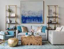 Load image into Gallery viewer, Blue Abstract Art Gray White Abstract Painting Contemporary Art Dp134