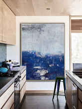 Load image into Gallery viewer, Deep Blue Abstract Painting Canvas Art Large Size Np058