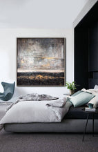 Load image into Gallery viewer, Brown Gold Abstract Painting Abstract Acrylic Painting On Canvas Ap071