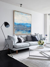 Load image into Gallery viewer, Blue White Abstract Painting Sea Level Abstract Oil Painting Np042