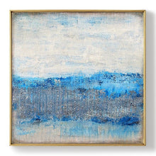 Load image into Gallery viewer, Blue White Abstract Painting Sea Level Abstract Oil Painting Np042