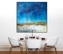 Load image into Gallery viewer, Original Blue Sky Abstract Painting,Large Wall White Canvas Painting Bl012