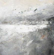 Load image into Gallery viewer, Ocean Painting Sea Landscape Painting Gray Abstract Painting Qp096