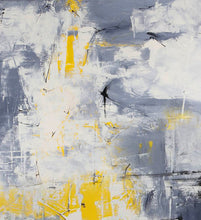 Load image into Gallery viewer, Grey White Yellow Abstract Painting Original Texture Art Ap033