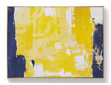 Load image into Gallery viewer, Yellow Abstract Wall Art White Abstract Painting Blue Abstract Art Np032