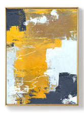 Load image into Gallery viewer, Orange Yellow Abstract Painting Hallway White Abstract Painting Np051