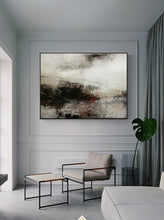 Load image into Gallery viewer, Brown Gray Abstract Painting Dusk Sunset Painting Qp093