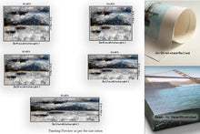 Load image into Gallery viewer, Blue Gray Gold Abstract Painting Colorful Abstract Qp001