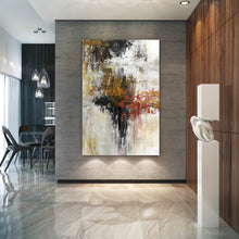 Load image into Gallery viewer, Brown White Red Abstract Painting Giant Canvas Painting Fp094