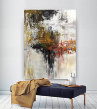 Load image into Gallery viewer, Brown White Red Abstract Painting Giant Canvas Painting Fp094