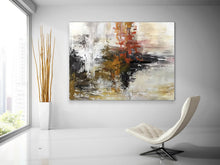 Load image into Gallery viewer, Brown White Red Abstract Painting Giant Canvas Painting Fp094