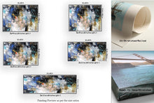 Load image into Gallery viewer, Blue White Pink Abstract Painting on Canvas Contemporary Paintings Fp101