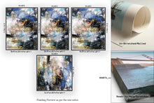 Load image into Gallery viewer, Blue White Pink Abstract Painting on Canvas Contemporary Paintings Fp101