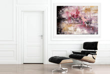 Load image into Gallery viewer, Pink Purple Abstract Painting Brown Painting for Home Fp074