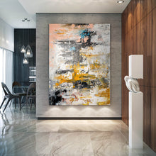 Load image into Gallery viewer, Pink Yellow White Abstract Painting Home Decor Qp041