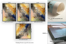 Load image into Gallery viewer, Brown Gold Yellow Abstract Painting on Canvas Large Size Art Fp095
