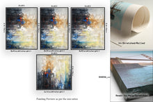 Load image into Gallery viewer, Black White Yellow Abstract Painting Xl Abstract Art Fp066