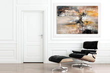 Load image into Gallery viewer, Yellow White Brown Abstract Painting Xl Textured Art Fp048