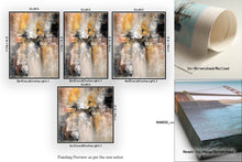 Load image into Gallery viewer, Yellow White Brown Abstract Painting Xl Textured Art Fp048