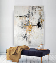 Load image into Gallery viewer, White Yellow Abstract Painting for Home Bedroom Wall Art Fp078
