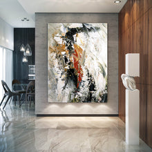 Load image into Gallery viewer, White Black And Red Abstract Painting Modern Painting for Home Fp040