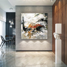 Load image into Gallery viewer, White Black And Red Abstract Painting Modern Painting for Home Fp040