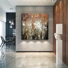 Load image into Gallery viewer, Brown White Abstract Wall Art Original Painting Fp042