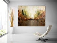 Load image into Gallery viewer, Large Brown Green Abstract Painting,Modern Landscape Abstract Art Fp053