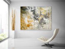 Load image into Gallery viewer, Gray Yellow Abstract Painting Unique Painting Art Home Decor Fp069