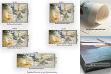 Load image into Gallery viewer, Gray Yellow Abstract Painting Unique Painting Art Home Decor Fp069