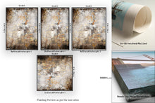 Load image into Gallery viewer, Brown White Yellow Original Abstract Painting on Canvas Home Decor Fp002