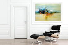 Load image into Gallery viewer, Yellow Orange Blue Abstract Canvas Ar Colorful Painting Fp34