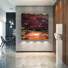 Load image into Gallery viewer, Large Brwon Yellow Abstract Painting Huge Canvas Art Qp034