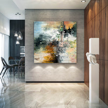 Load image into Gallery viewer, Yellow White Pink Abstract Canvas Art Colorful Abstract Fp068