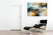 Load image into Gallery viewer, Yellow White Pink Abstract Canvas Art Colorful Abstract Fp068