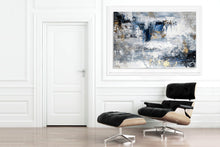 Load image into Gallery viewer, Blue White Large Palette Knife Abstract Painting Modern Canvas Art Yp109